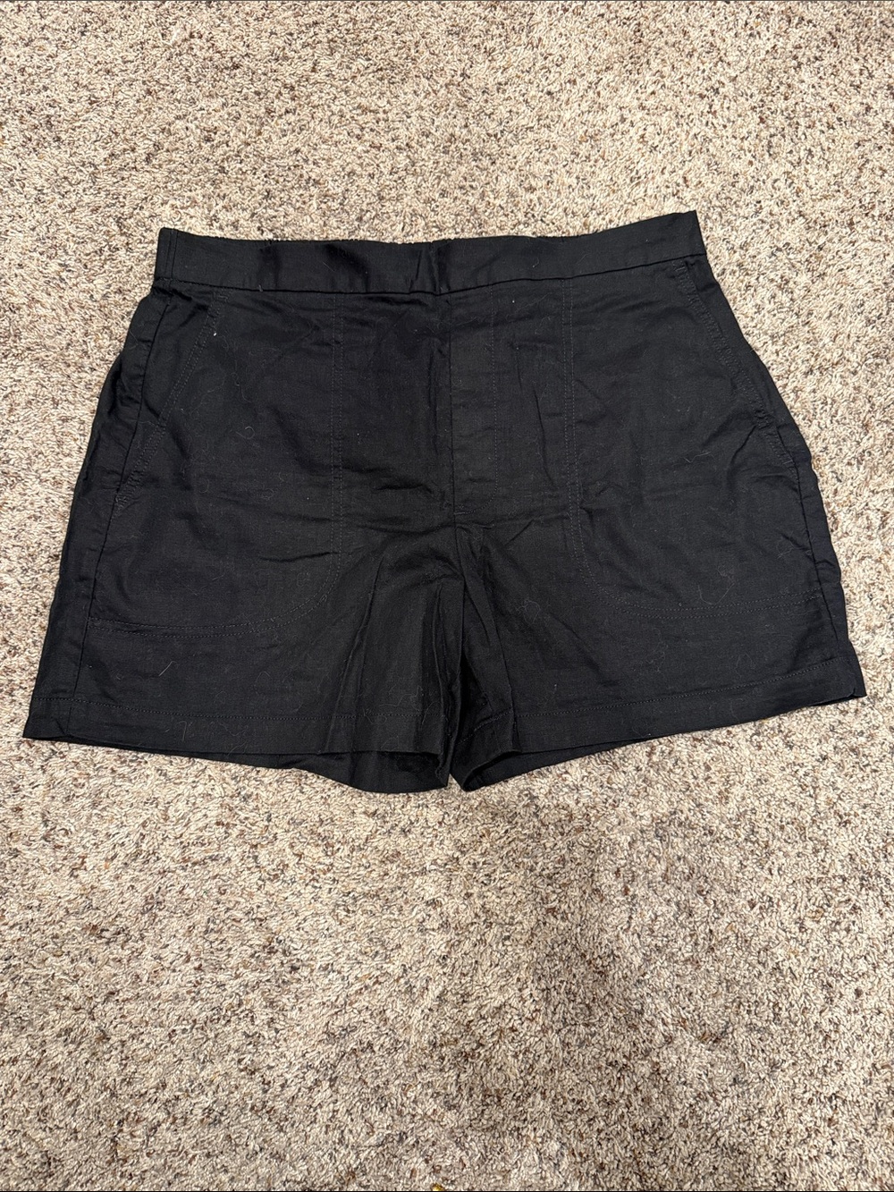 Banana Republic Black Women's Linen-Blend Shorts
